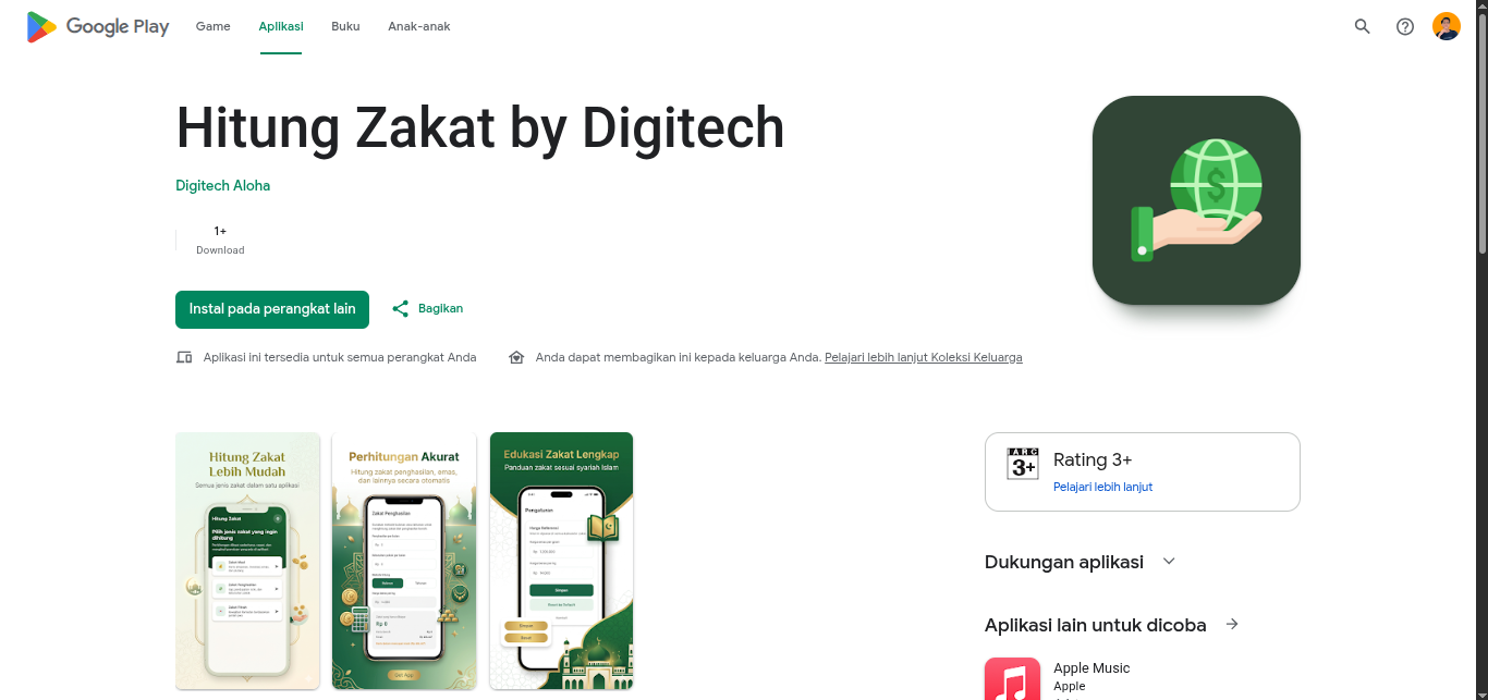 Preview Hitung Zakat by Digitech